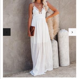 White maxi dress